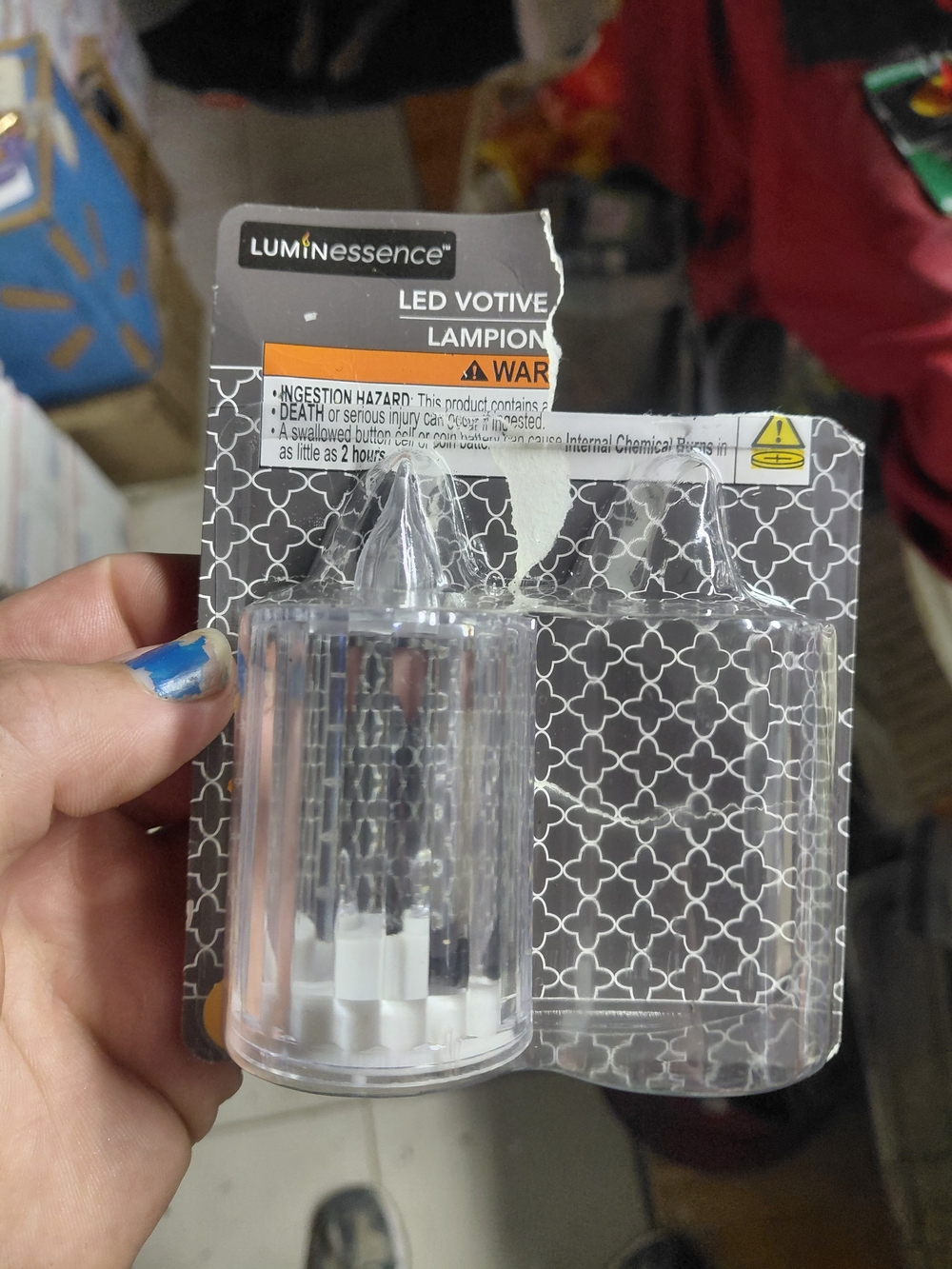 two-pack of Luminessence LED Votive Candles -missing one